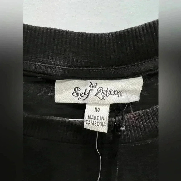 Self Esteem Black Graphic Short Sleeve T-Shirt - Size M​ - Picture 7 of 7